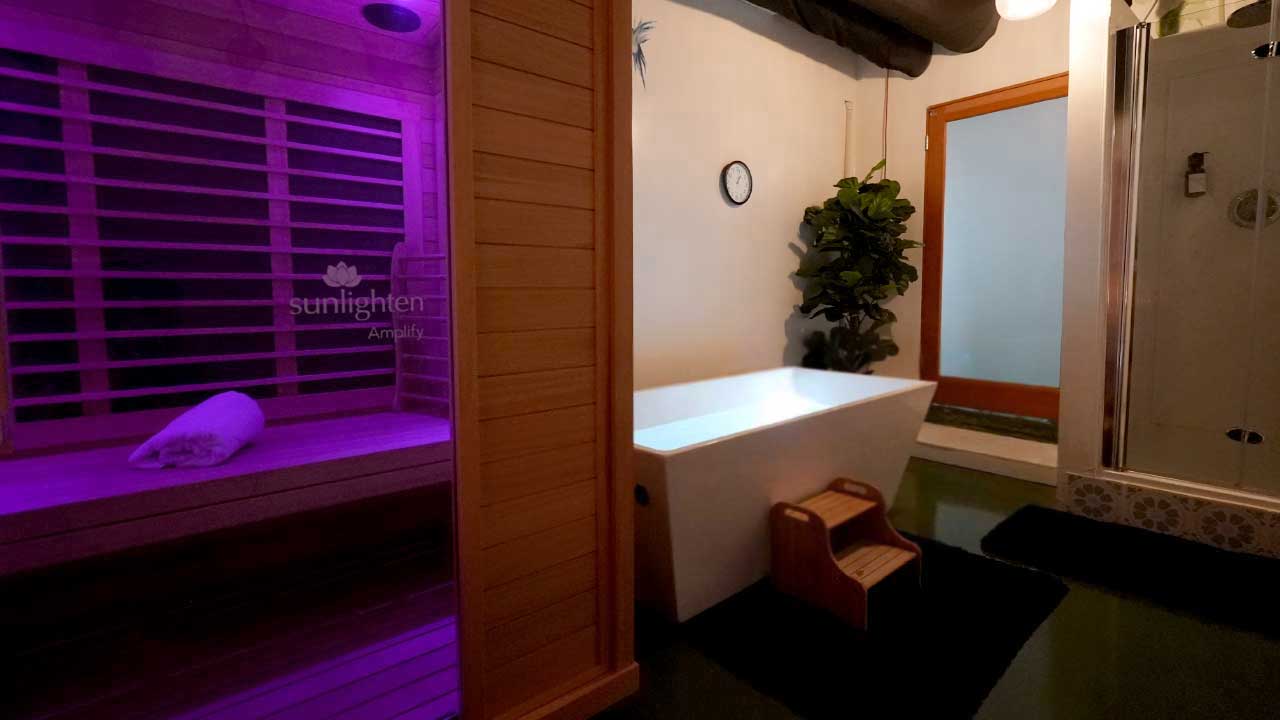 Recovery Room Recovery room with sauna and cold plunge at Next Level Holistic Healing in Santa Monica, CA